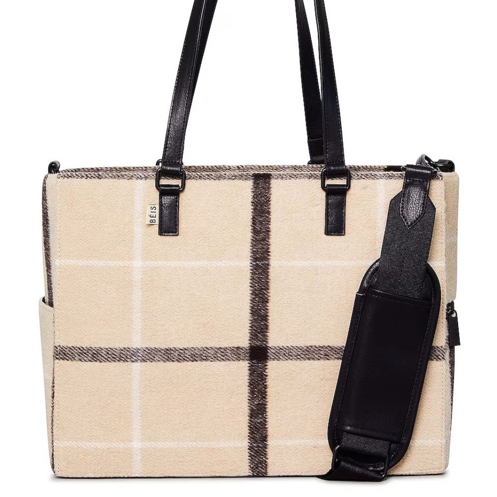 BEIS Plaid Work Tote- Original Style